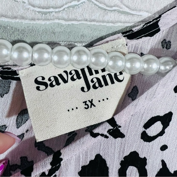 Savanna Jane Plus Size Stepping Ahead Leopard Print Short Sleeve Dress Size 3X - Picture 7 of 9